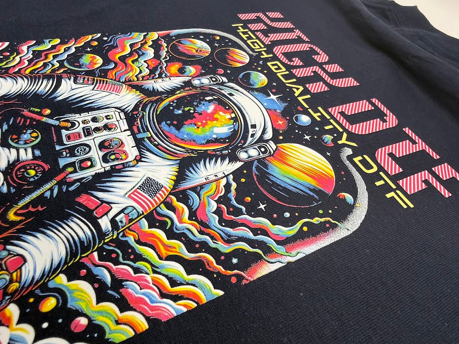 Vibrant full-color Kick DTF transfer printed on a garment